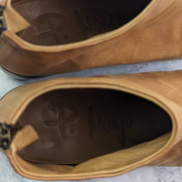 P. Monjo Curved Ankle Boot Todi Caramel Size 36.5 - Picture 7 of 9